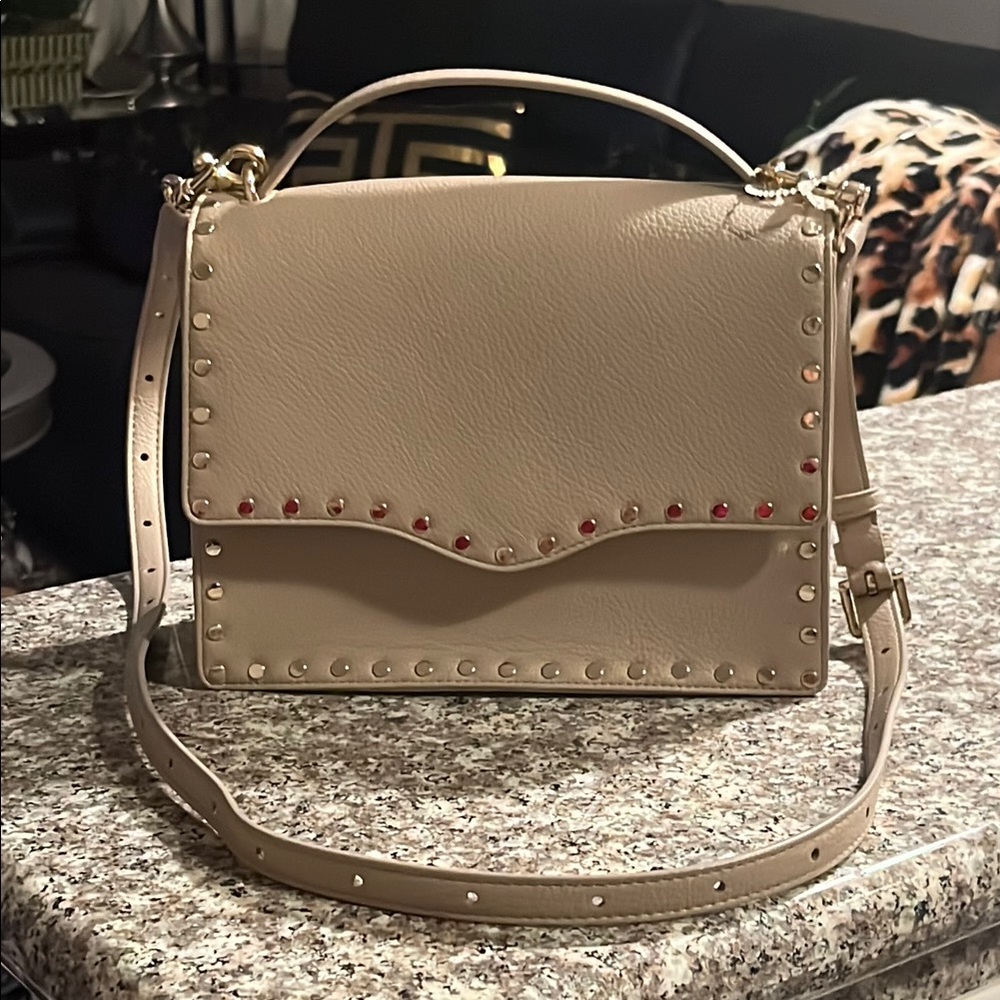 Studded Rebecka Minkoff blush Crossbody Beige Handbag